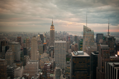 Das View Over Manhattan Wallpaper 480x320