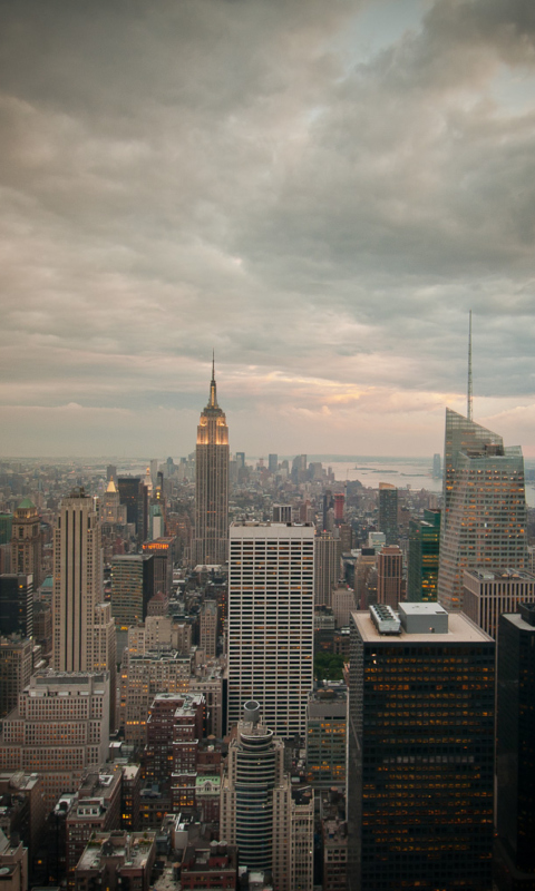 View Over Manhattan wallpaper 480x800