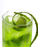 Green Cocktail with Lime wallpaper 128x160