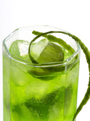 Green Cocktail with Lime wallpaper 132x176