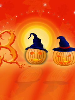 Fondo de pantalla Halloween Pumpkins 240x320