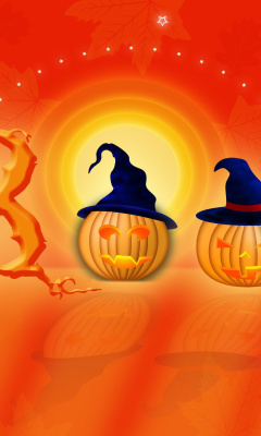 Das Halloween Pumpkins Wallpaper 240x400