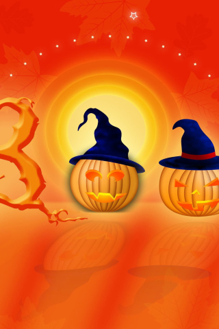 Fondo de pantalla Halloween Pumpkins 320x480