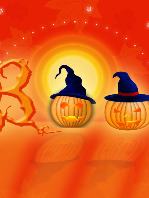 Halloween Pumpkins wallpaper 480x640