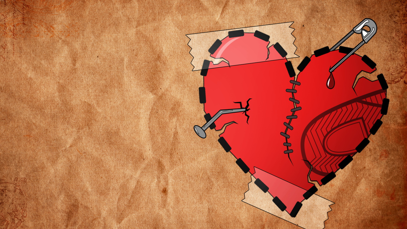 Das Broken Heart Wallpaper 1600x900
