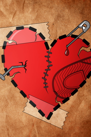 Das Broken Heart Wallpaper 320x480