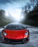 Fondo de pantalla Red Lamborghini Aventador 128x160