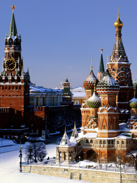 Das Kremlin Moscow Wallpaper 480x640