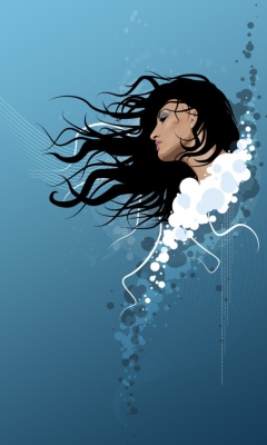 Fondo de pantalla Blue Lady 240x400