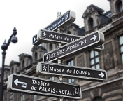 Paris Street Signs wallpaper 176x144