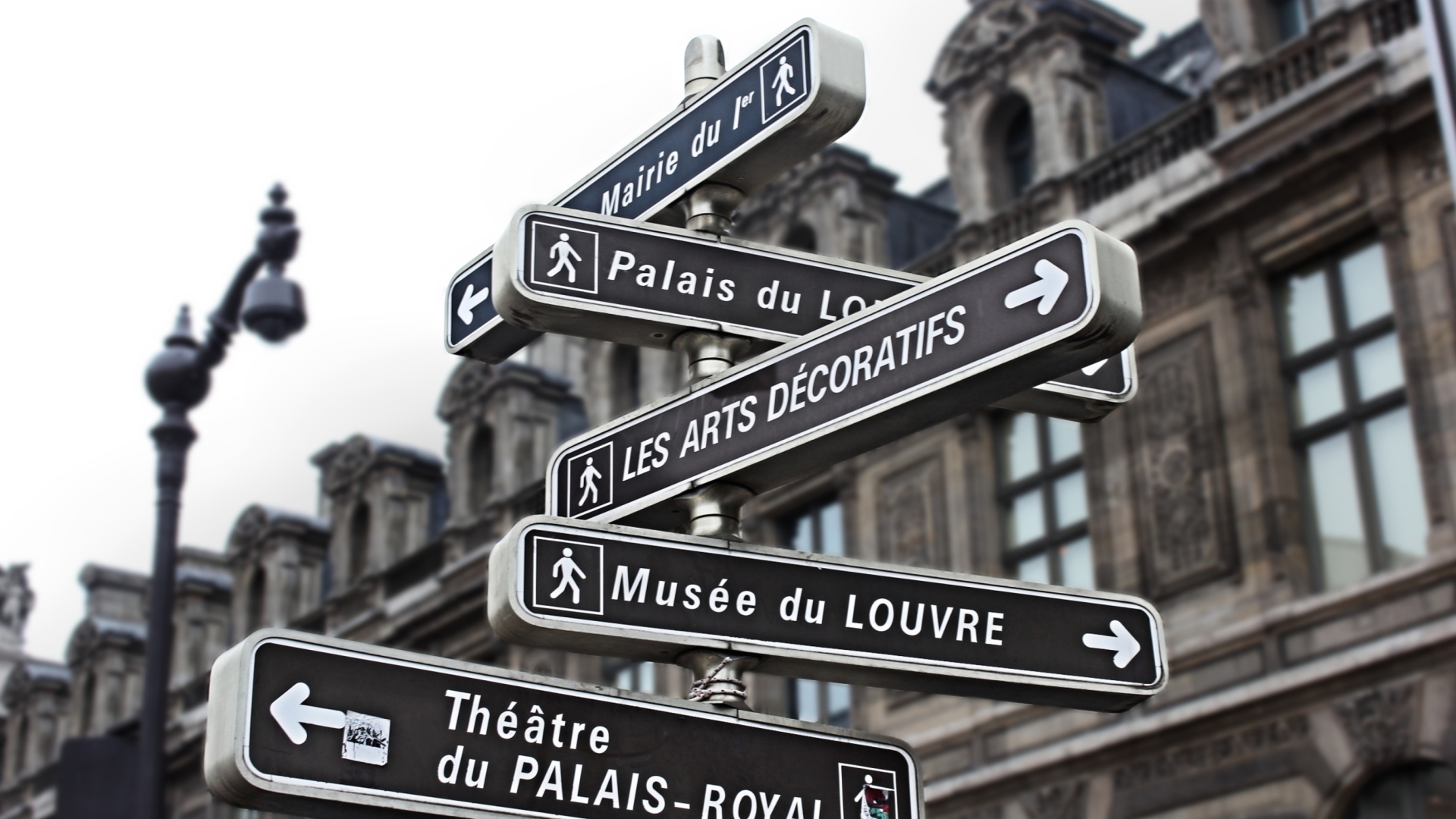 Обои Paris Street Signs 1920x1080