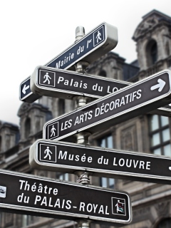 Das Paris Street Signs Wallpaper 240x320