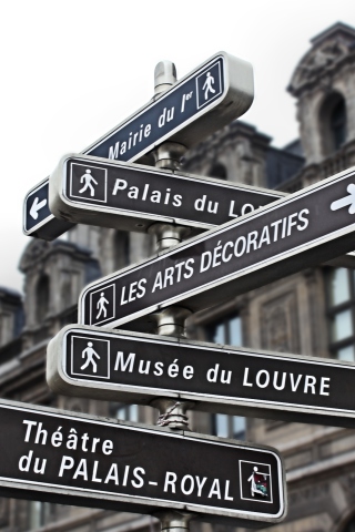 Paris Street Signs wallpaper 320x480