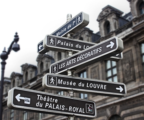 Sfondi Paris Street Signs 480x400