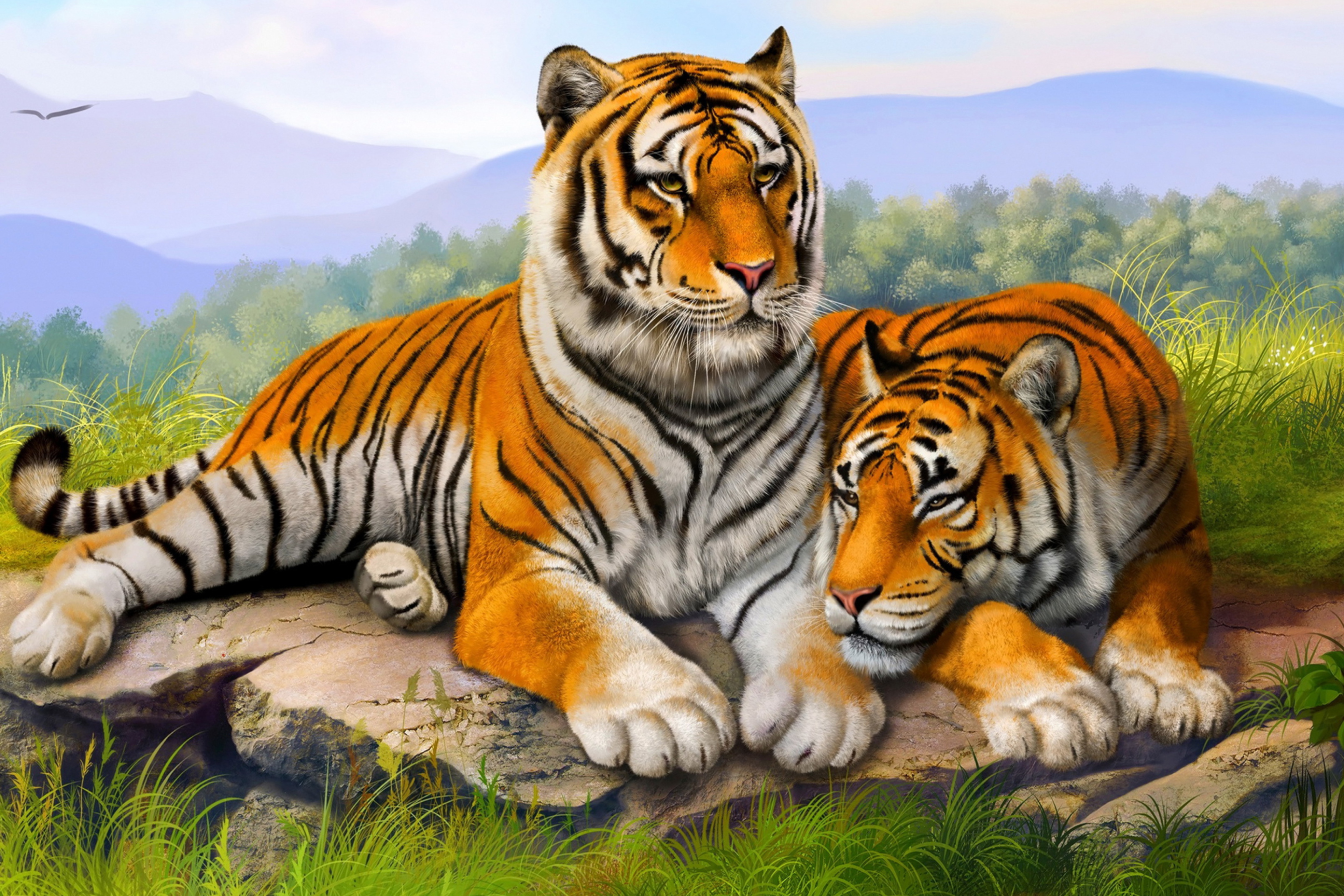Sfondi Tiger Family 2880x1920