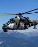 Обои Mil Mi 24 Hind Attack Helicopter 128x160