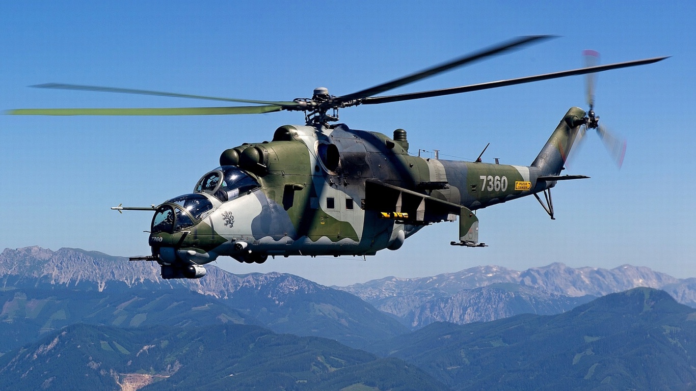 Das Mil Mi 24 Hind Attack Helicopter Wallpaper 1366x768