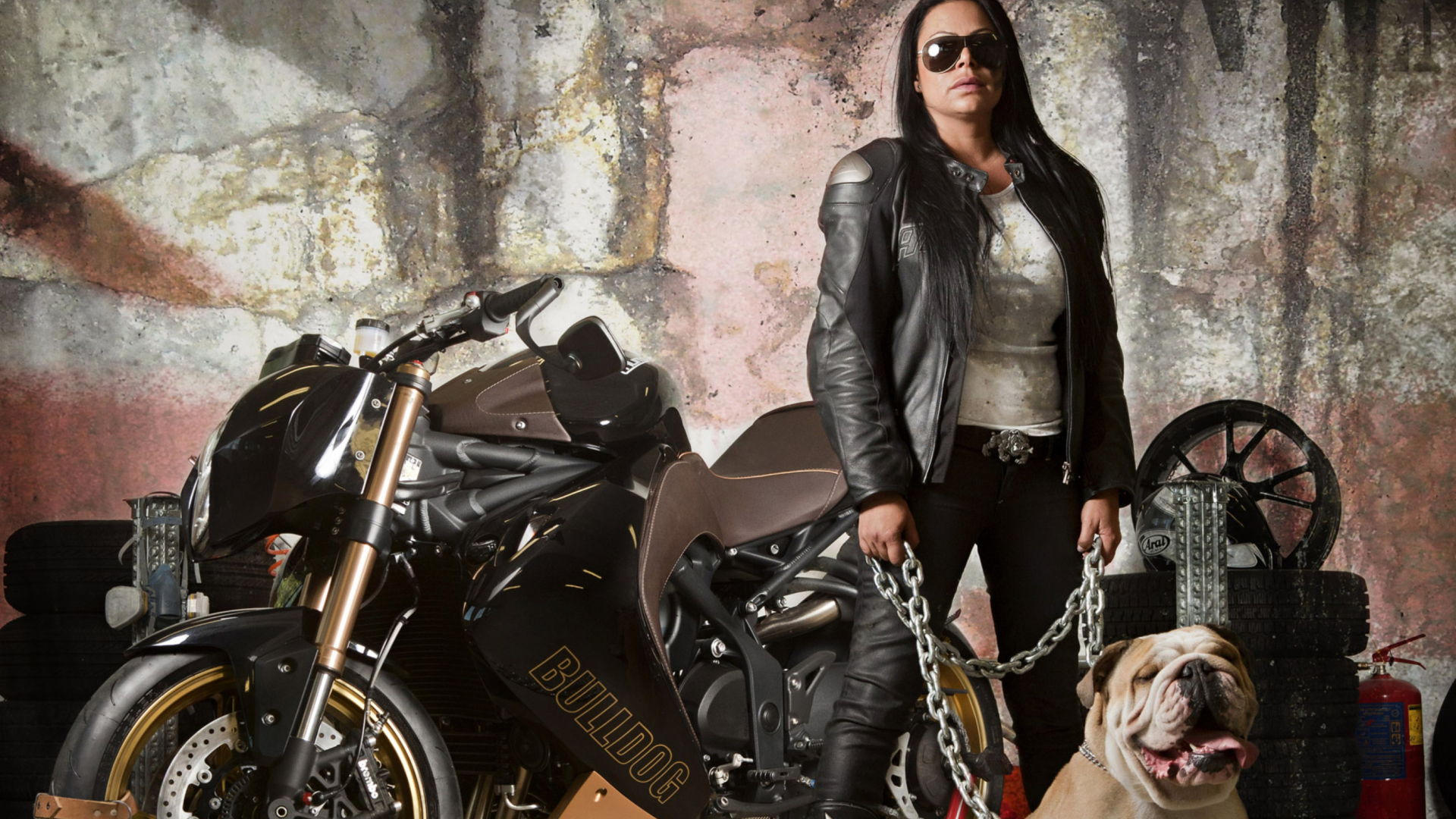 Biker Chick wallpaper 1920x1080