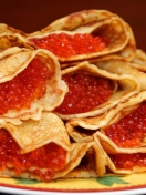 Fondo de pantalla Russian Pancakes With Caviar 132x176