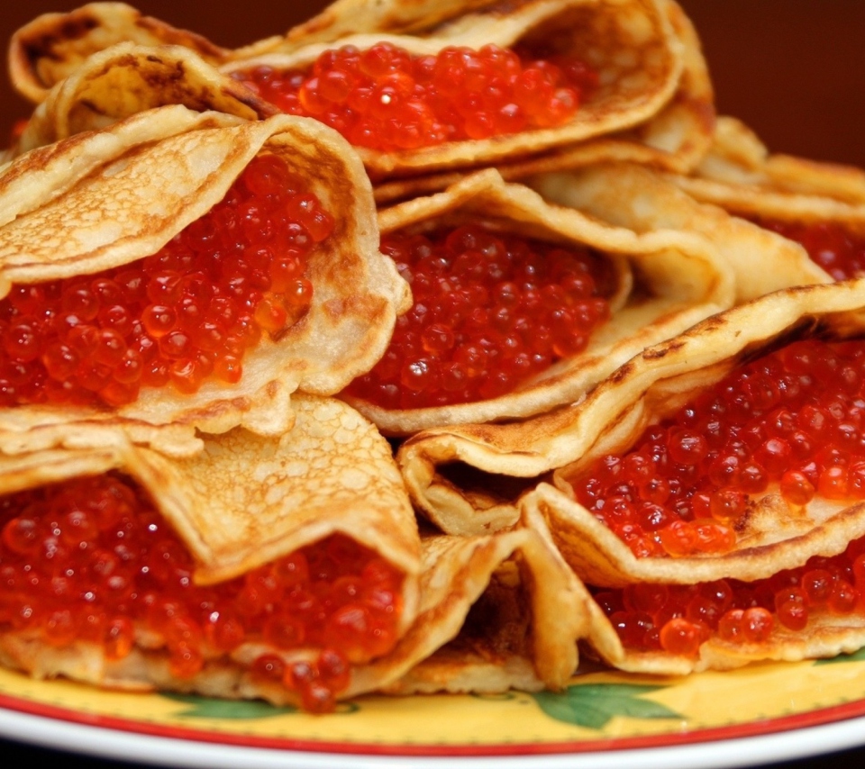 Sfondi Russian Pancakes With Caviar 960x854