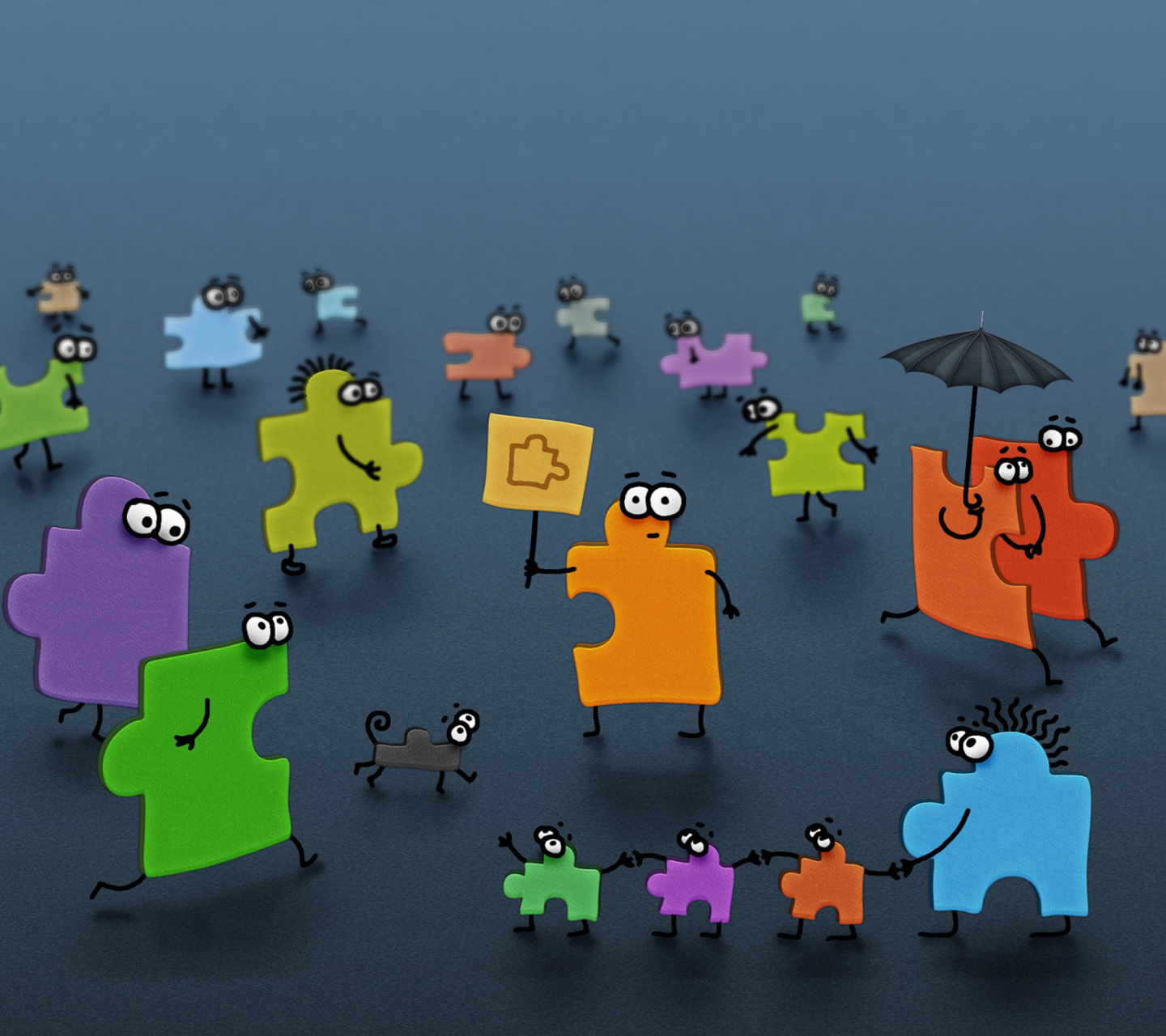 Funny Puzzle wallpaper 1440x1280