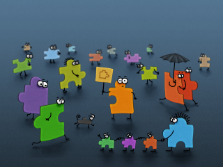 Das Funny Puzzle Wallpaper 320x240