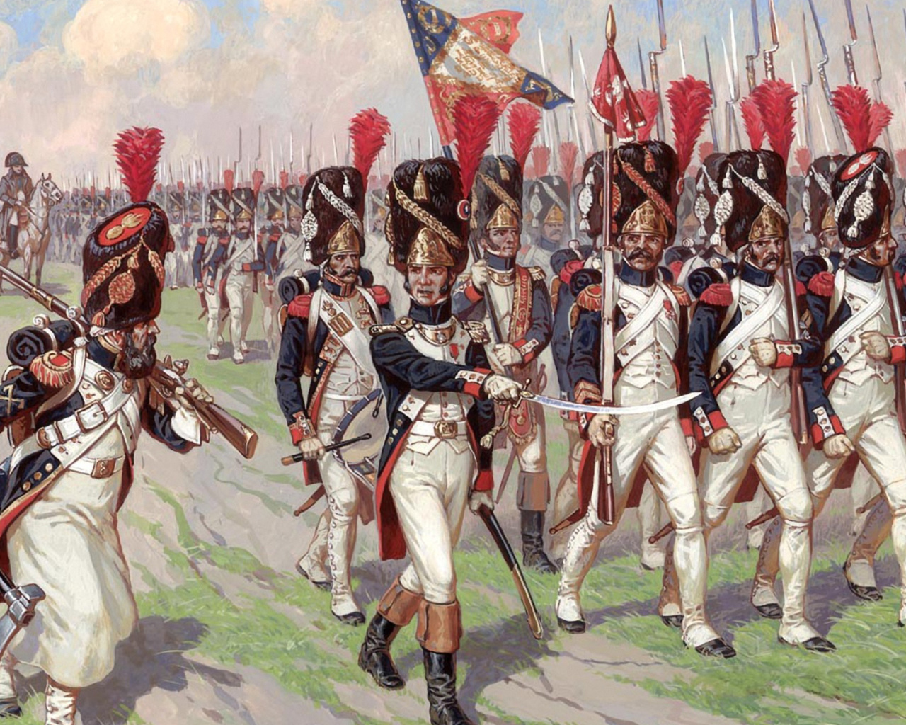 Das Napoleonic Wars Old Guard Wallpaper 1280x1024