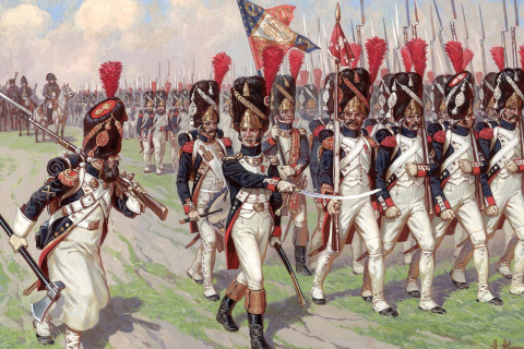 Das Napoleonic Wars Old Guard Wallpaper 480x320