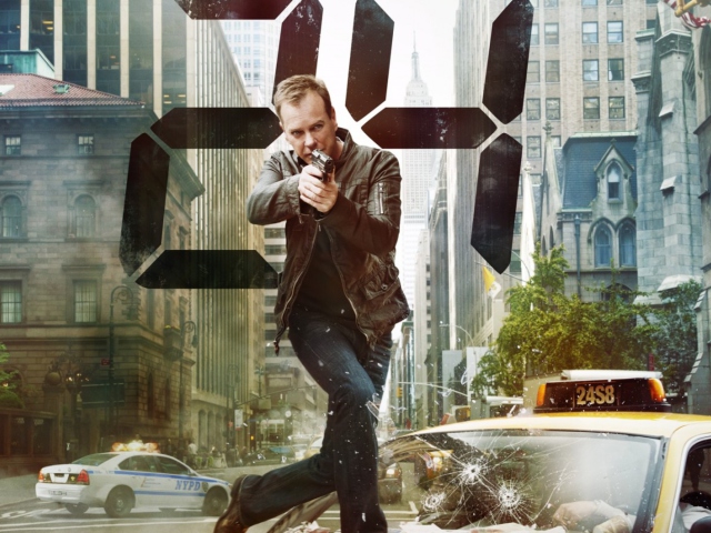 Das Jack Bauer Kiefer Sutherland In 24 Tv Series Wallpaper 640x480