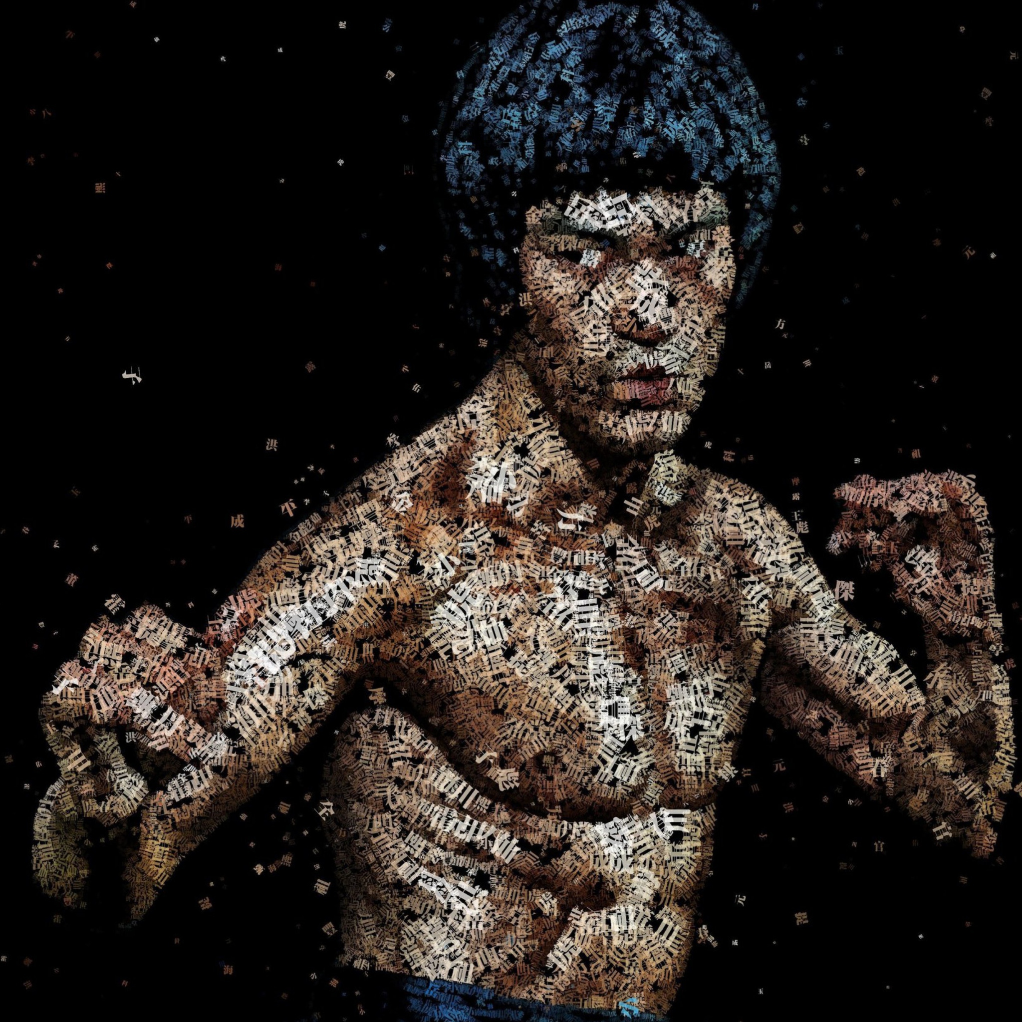 Screenshot №1 pro téma Bruce Lee Artistic Portrait 2048x2048