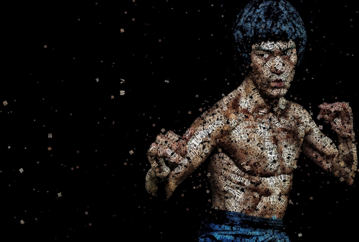 Das Bruce Lee Artistic Portrait Wallpaper