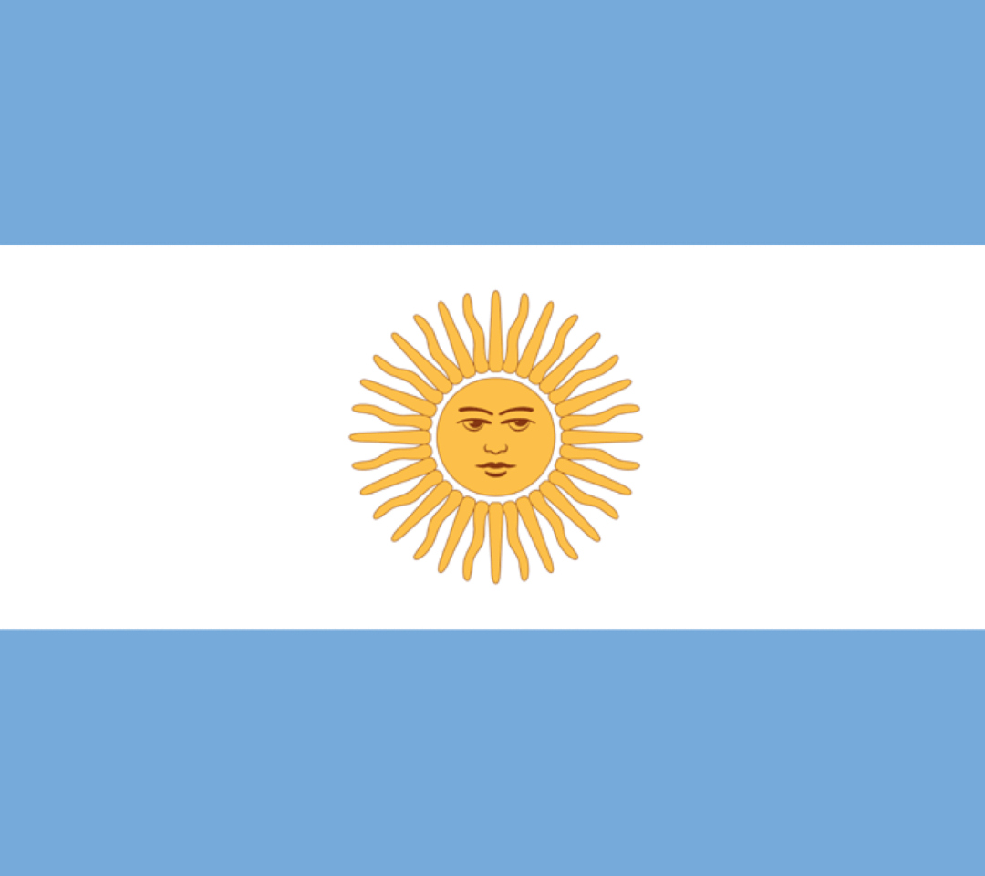 Das Argentina Flag Wallpaper 1080x960