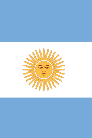 Das Argentina Flag Wallpaper 320x480
