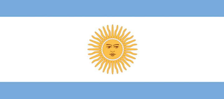 Argentina Flag wallpaper 720x320