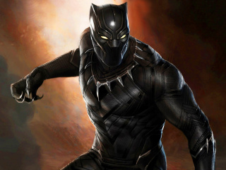 Обои Black Panther 2016 Movie 320x240