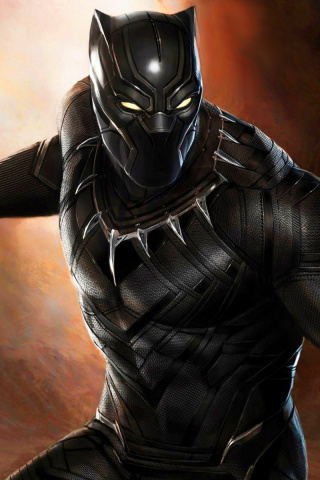 Fondo de pantalla Black Panther 2016 Movie 320x480