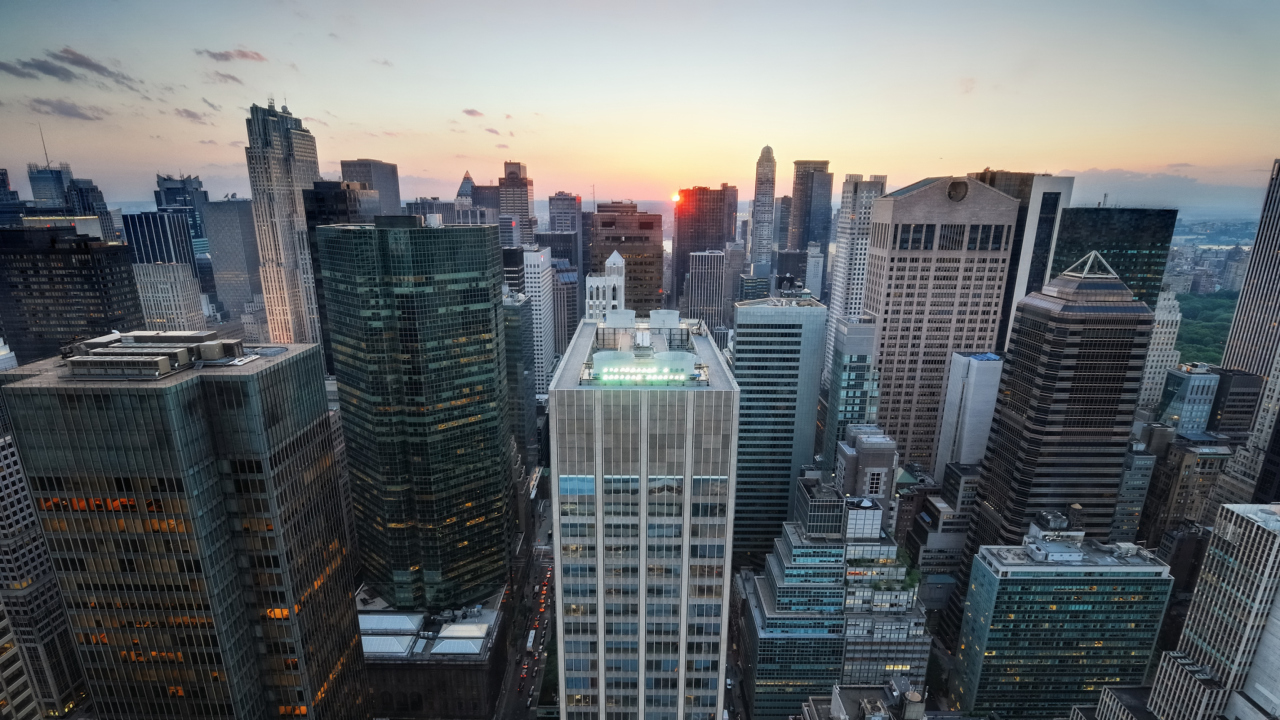 Das Manhattan At Sunset Wallpaper 1280x720