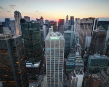 Das Manhattan At Sunset Wallpaper 220x176