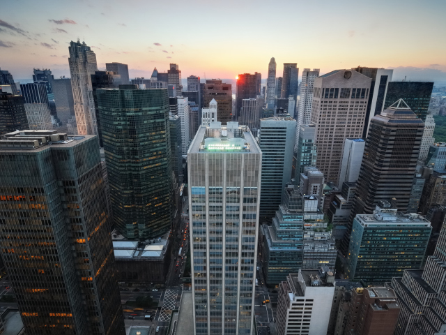 Manhattan At Sunset wallpaper 640x480