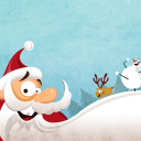 Das Merry Christmas & Happy Holidays Wallpaper 128x128