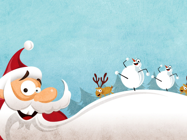 Merry Christmas & Happy Holidays wallpaper 640x480