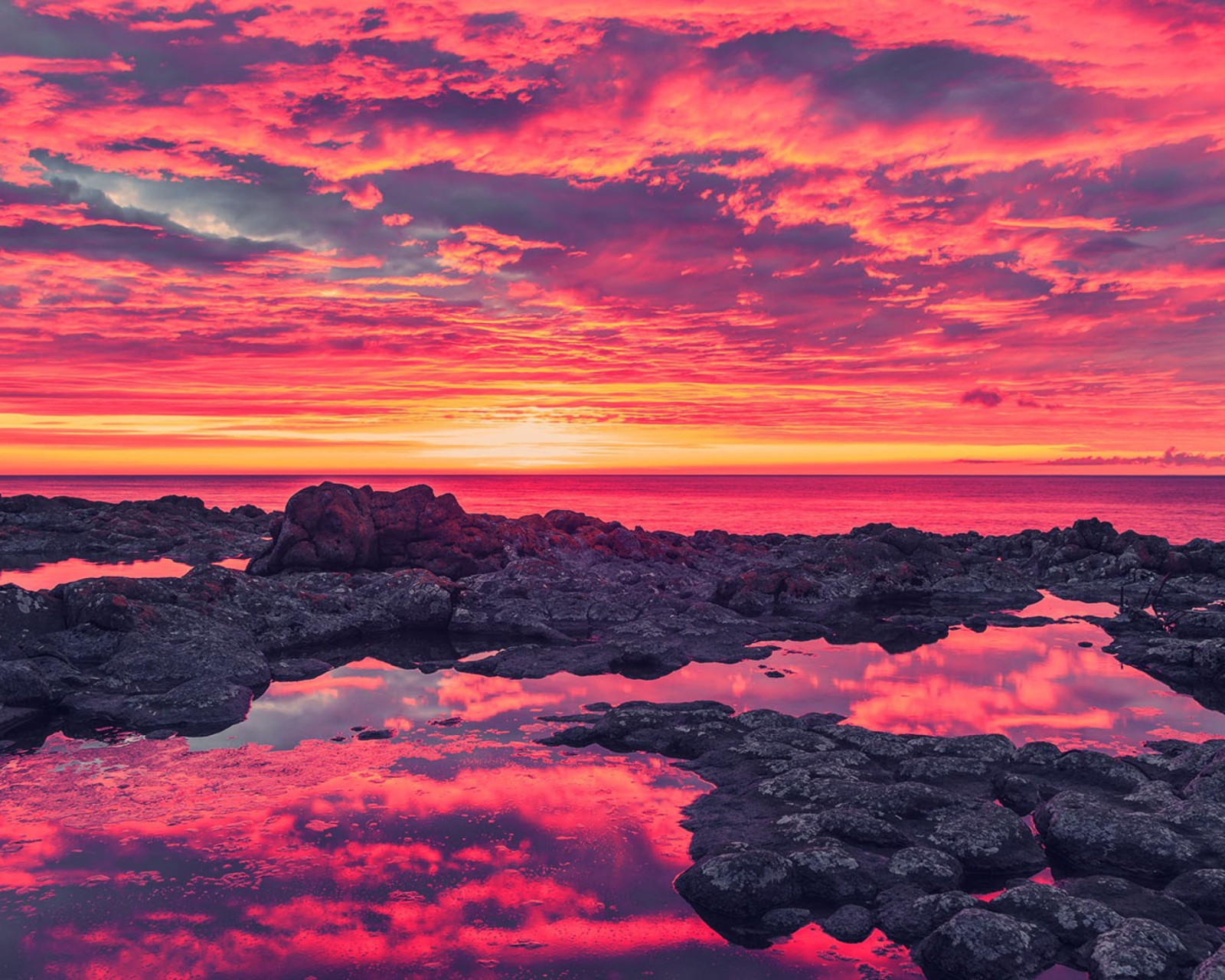 Das Breath Taking Sunset Coastline Wallpaper 1600x1280