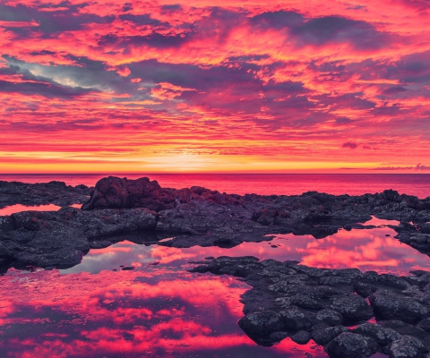 Breath Taking Sunset Coastline screenshot #1 480x400