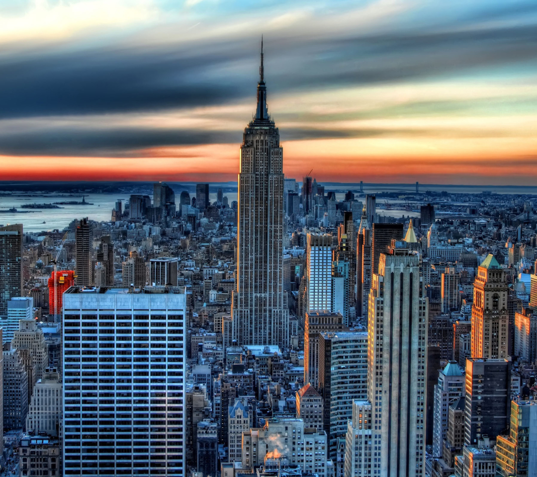 Das Sunset In New York City Wallpaper 1080x960