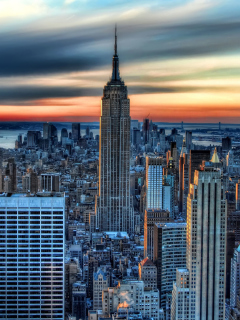 Sunset In New York City wallpaper 240x320
