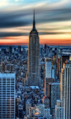 Sunset In New York City wallpaper 240x400