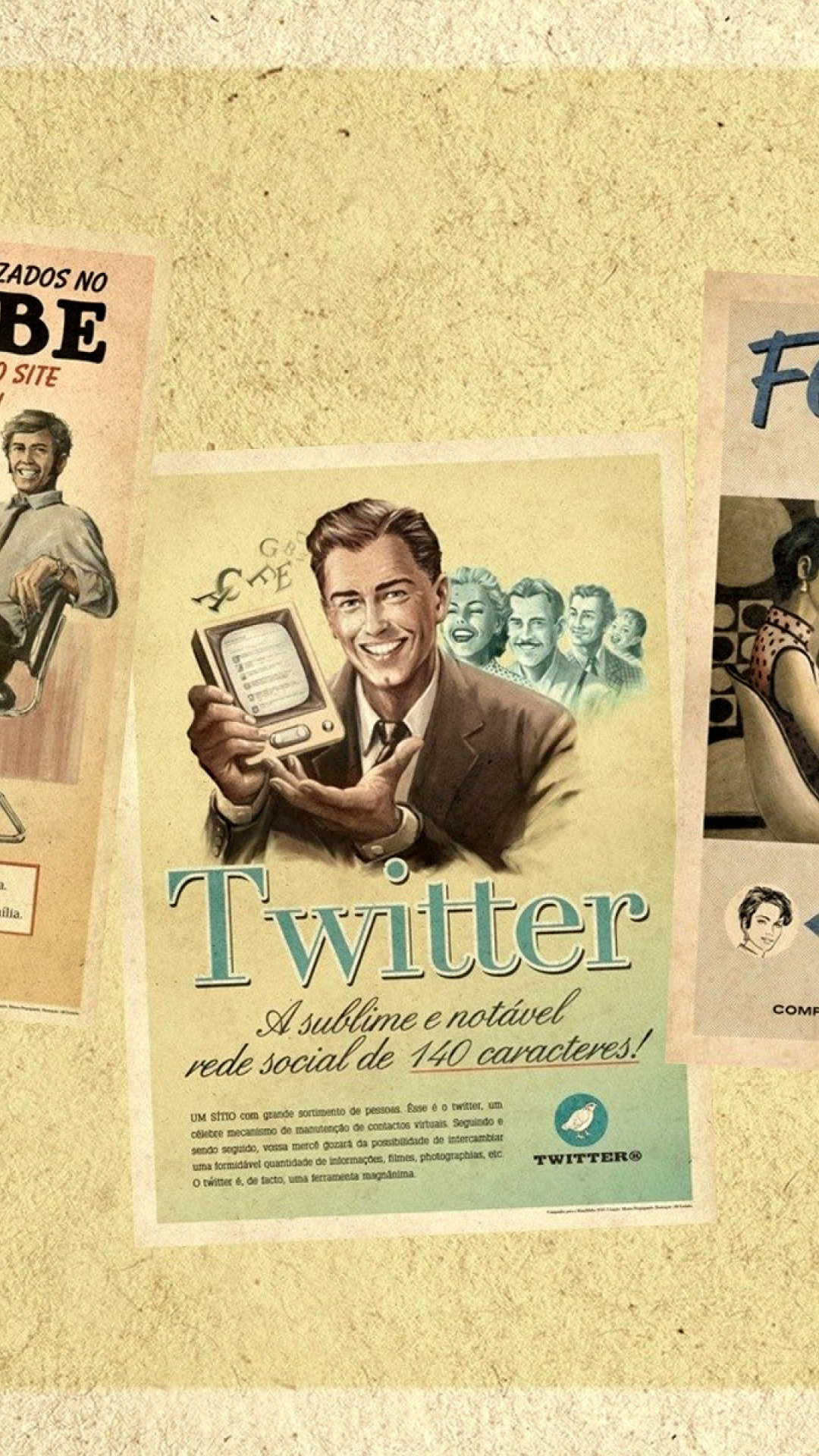 Social Networks Advertising: Skype, Twitter, Youtube wallpaper 1080x1920