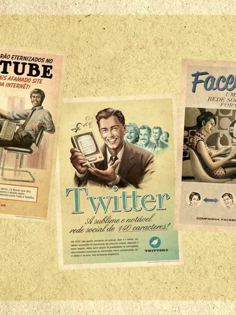 Sfondi Social Networks Advertising: Skype, Twitter, Youtube 480x640