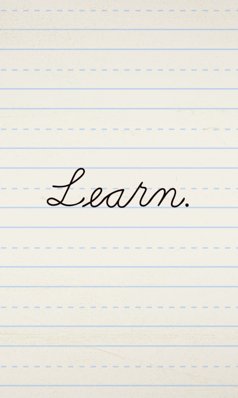 Learn wallpaper 480x800