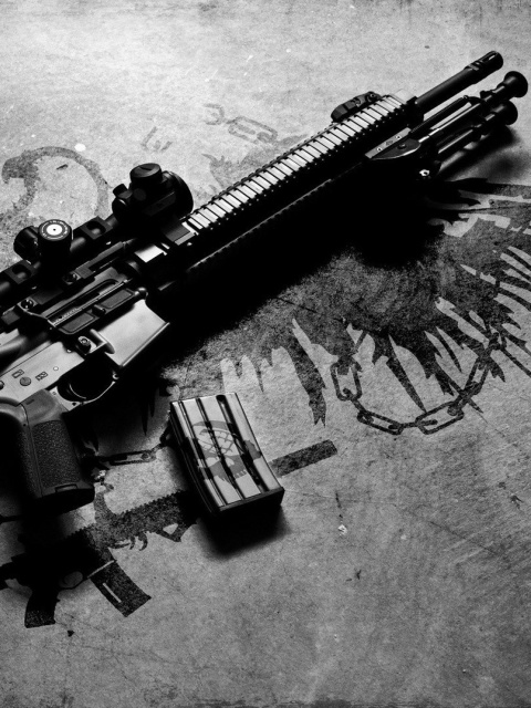 AR15 Rifle wallpaper 480x640